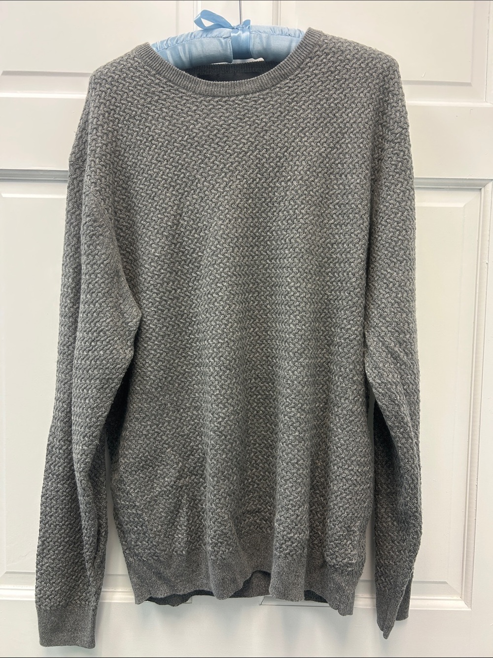 Tricots St. Raphael Silk Cashmere 3D Textured Basketweave Knit Crewneck Sweater